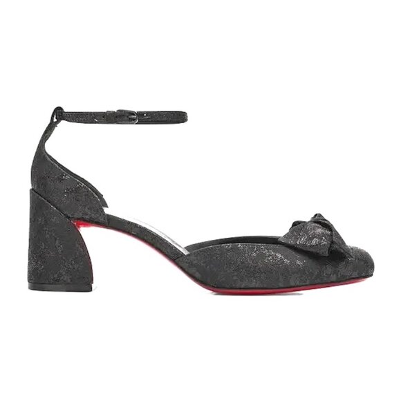 Christian Louboutin Shoes - Christian Louboutin JANE BOW 55 Jacquard Marble Mary Jane Pumps Heels Shoe